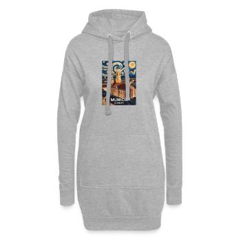 München - Hoodie-Kleid - Grau meliert - Vorne