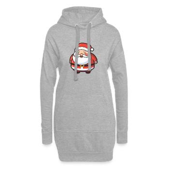 Weihnachtsmann Lustig Weihnachten - Hoodie-Kleid - Grau meliert - Vorne