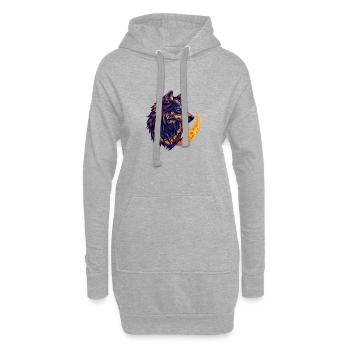 Wolf Mond - Hoodie-Kleid - Grau meliert - Vorne