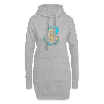 Bartagamen Trio - Hoodie-Kleid - Grau meliert - Vorne