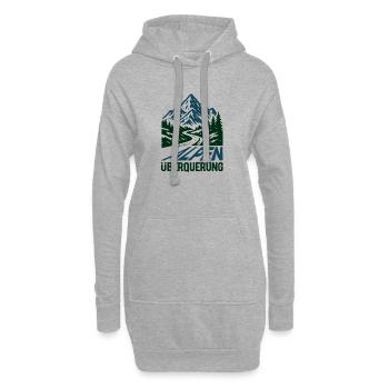 Traversée des Alpes 2026 - Randonnée - Sweat-shirt à capuche long Femme - gris chiné - Devant
