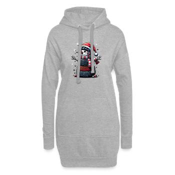 CYcling Christmas Sports Santa Claus - Hoodie Dress - heather grey - Front