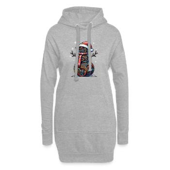CYcling Christmas Sports Santa Claus - Hoodie Dress - heather grey - Front