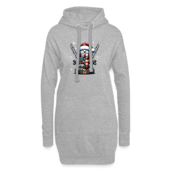 FIshing Christmas Sports Santa Claus - Hoodie Dress - heather grey - Front