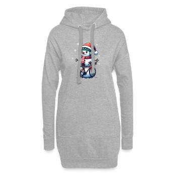 CYcling Christmas Sports Santa Claus - Hoodie Dress - heather grey - Front