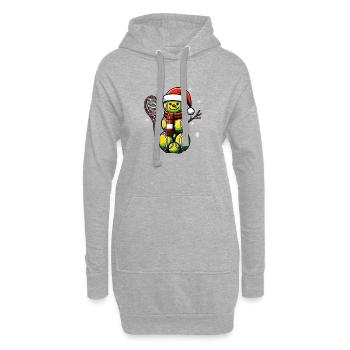 TEnnis Christmas Sports Santa Claus - Hoodie Dress - heather grey - Front