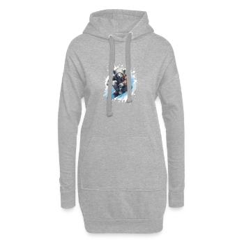 Koala Snowboard - Sweat-shirt à capuche long Femme - gris chiné - Devant