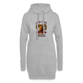 Signe astrologique du Bélier  - Astrologie - Sweat-shirt à capuche long Femme - gris chiné - Devant