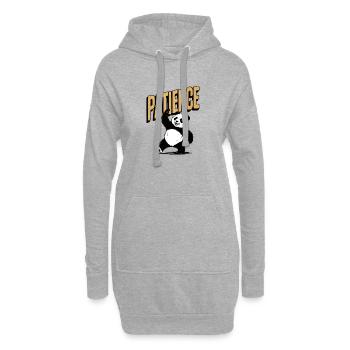 Retro Style Patient Panda Vintage Design - Hoodie Dress - heather grey - Front