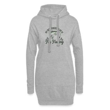 Ruhestandsplan Fliegenfischen - Hoodie-Kleid - Grau meliert - Vorne