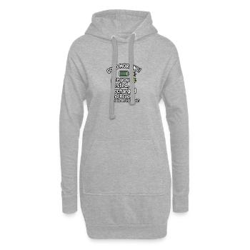 Morning Boost Battery Meter, lustige entspannende Vibes - Hoodie-Kleid - Grau meliert - Vorne