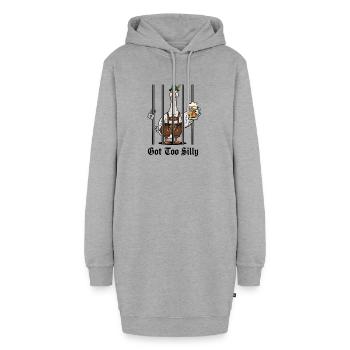 Dumme Gans Prost - Hoodie-Kleid - Grau meliert - Vorne
