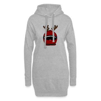Noël - Sweat-shirt à capuche long Femme - gris chiné - Devant