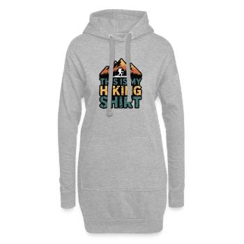 Hiking - Berge & Wanderer Vintage Design - Hoodie-Kleid - Grau meliert - Vorne