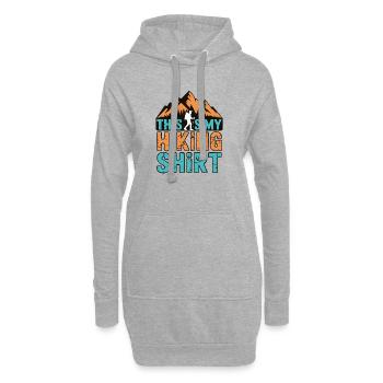 Hiking - Berge & Wanderer Vintage Design - Hoodie-Kleid - Grau meliert - Vorne