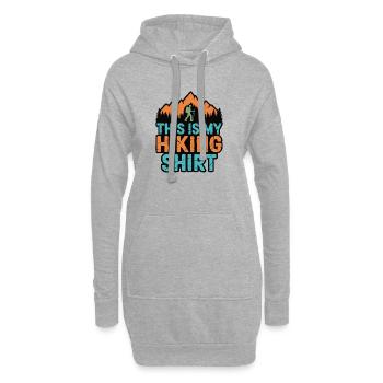 Hiking - Berge & Wanderer Vintage Design - Hoodie-Kleid - Grau meliert - Vorne