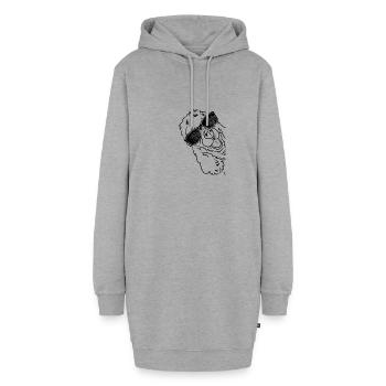 Chemise de propriétaire de maman de chien caniche – Chien mignon et drôle - Sweat-shirt à capuche long Femme - gris chiné - Devant