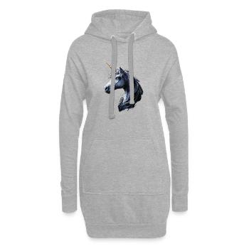 Licorne Poney Cavalier Chevaux Équitation Licornes - Sweat-shirt à capuche long Femme - gris chiné - Devant