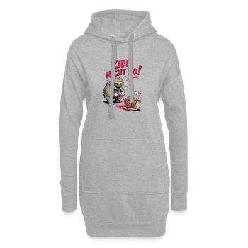Ne tirez pas si paresseux amusant paresseux disant - Sweat-shirt à capuche long Femme - gris chiné - Devant