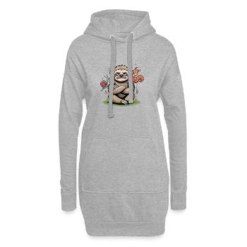 Paresseux confiant avec des amis compagnons - Sweat-shirt à capuche long Femme - gris chiné - Devant