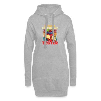 Gâteau Cheesecake Cadeau - Sweat-shirt à capuche long Femme - gris chiné - Devant