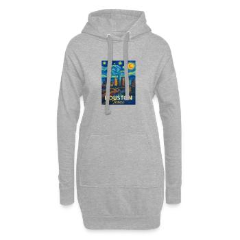 Houston Texas - Hoodie-Kleid - Grau meliert - Vorne