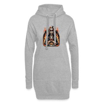 Rock and Roll Toujours et pour toujours Rockabilly 2025 - Sweat-shirt à capuche long Femme - gris chiné - Devant