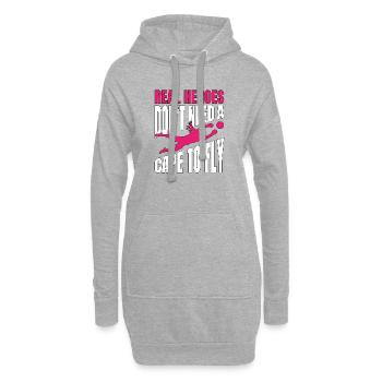 Fliegende Fußball Torhüterin Torfrau Superheldin - Hoodie-Kleid - Grau meliert - Vorne
