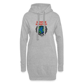 Weder Heimat noch Grenzen - Hoodie-Kleid - Grau meliert - Vorne