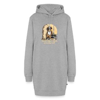 Lowrider Soul Bär - Hoodie-Kleid - Grau meliert - Vorne