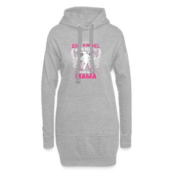 Engel Ohne Flügel nennt man Mama / Muttertag  - Hoodie-Kleid - Grau meliert - Vorne