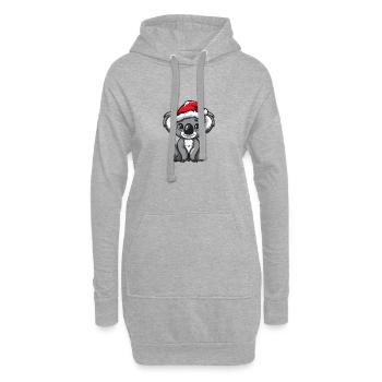 Koala Weihnachten - Hoodie-Kleid - Grau meliert - Vorne