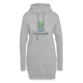 Logo de l’éco-plante dans le panier - Sweat-shirt à capuche long Femme - gris chiné - Devant
