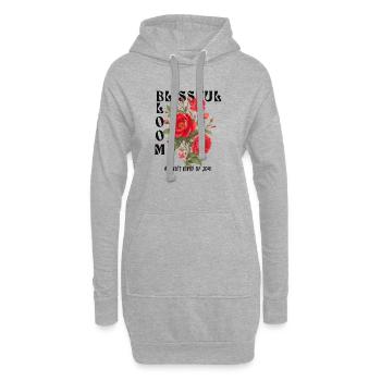 Blissful Bloom – Ruhe & Schönheit vereint 🌸 - Hoodie-Kleid - Grau meliert - Vorne