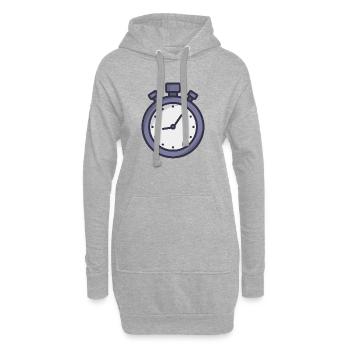 Stoppuhr - Hoodie-Kleid - Grau meliert - Vorne