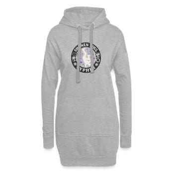 Anime Dance Streetwear Manga Hip Hop Otaku Crew - Hoodie-Kleid - Grau meliert - Vorne