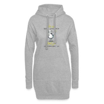 Bin da Und ja Partyschaf - Hoodie-Kleid - Grau meliert - Vorne