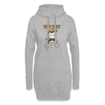 nerv nicht ich zocke gaming - Hoodie-Kleid - Grau meliert - Vorne