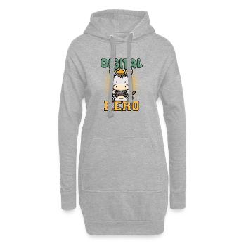 Jeux vidéo - Sweat-shirt à capuche long Femme - gris chiné - Devant