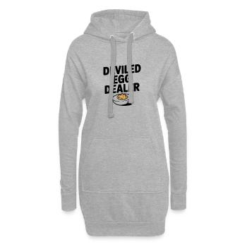 Teuflischer Eierhändler - Hoodie-Kleid - Grau meliert - Vorne