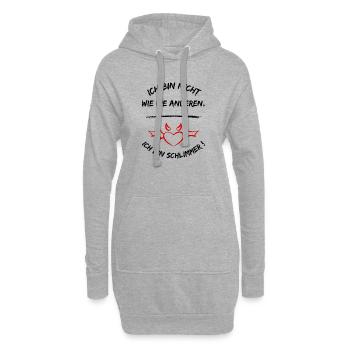 Ich Bin Nicht Wie Die Anderen Ich Bin Schlimmer - Hoodie-Kleid - Grau meliert - Vorne