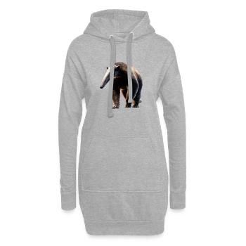 Ameisenbär Tamandua Anteater Große Ameisenbären - Hoodie-Kleid - Grau meliert - Vorne