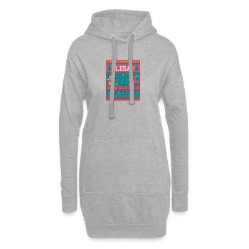 Festlicher Name Lisa Hässlicher Weihnachtsstil, Weihnachten - Hoodie-Kleid - Grau meliert - Vorne