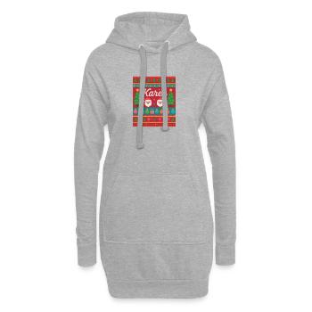 Festlicher Name Karen Hässlicher Weihnachtsstil, Weihnachten - Hoodie-Kleid - Grau meliert - Vorne