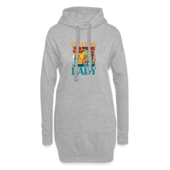 Reinigungsheldin Farbexplosion - Hoodie-Kleid - Grau meliert - Vorne