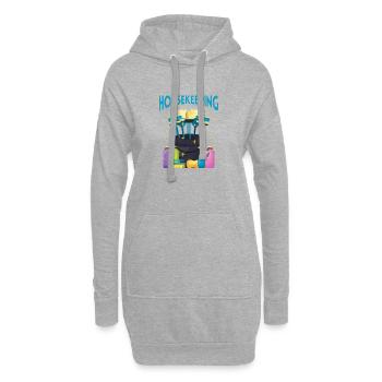 Équipe de nettoyage Motif Entretien ménager - Sweat-shirt à capuche long Femme - gris chiné - Devant