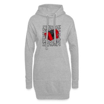 Accordéon Notes musicales Accordéoniste Musicien folk - Sweat-shirt à capuche long Femme - gris chiné - Devant