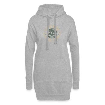 Loch Ness Feldteam Lustiges Kryptid Loch Ness - Hoodie-Kleid - Grau meliert - Vorne