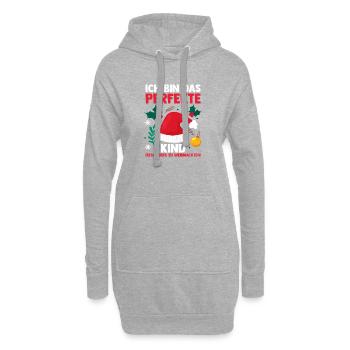 Weihnachtsmann Weihnachtszeit Weihnachts - Hoodie-Kleid - Grau meliert - Vorne