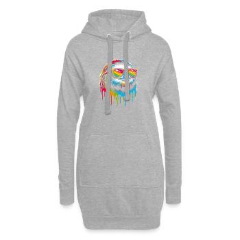 Paresseux Paresseux Art Paresseux Fan Paresseux - Sweat-shirt à capuche long Femme - gris chiné - Devant
